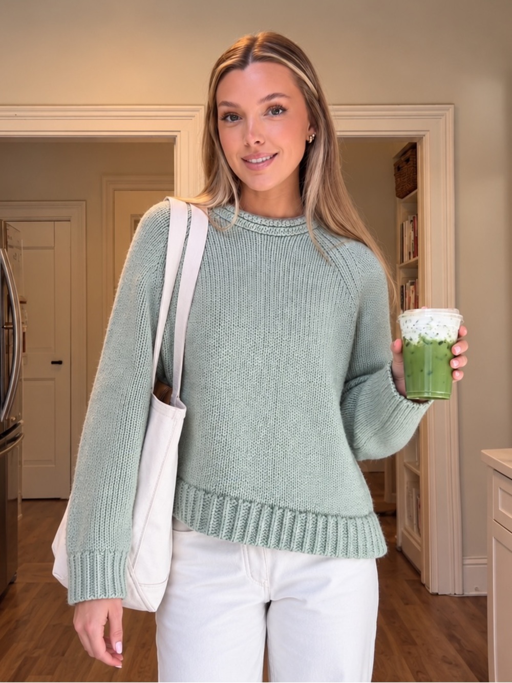 ZARA BNWT ASYMMETRIC HEM KNIT JUMPER. SEA GREEN 6771/003/982